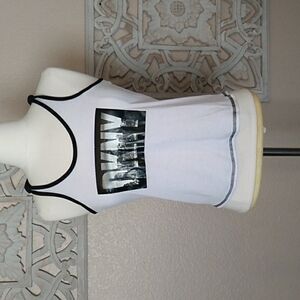 DKNY Girls | Racerback Tank Top | Black and White